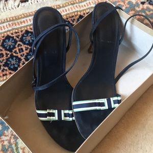 Jcrew dorie grosgrain sandals heels 9- 9 1/2